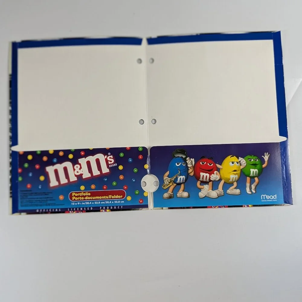 Mead Mars M&M Vending Machine 2 Pocket Folder Vintage 2003 12